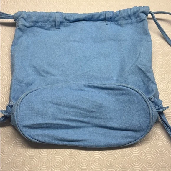 Disney Parks Splash Mountain Drawstring Canvas Backpack Blue RARE - Picture 3 of 9